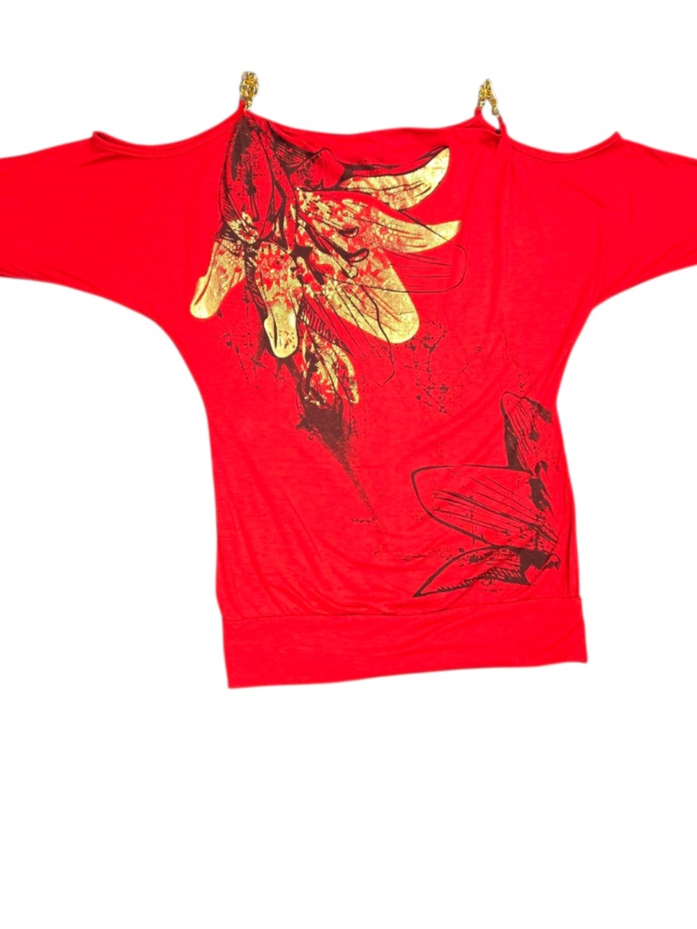 Short sleeve cotton dress shirt with gold hardware - Picture 3 of 16